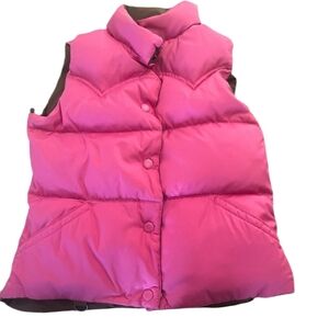 American Eagle Outfitters Pink Reversible Puffer Vest